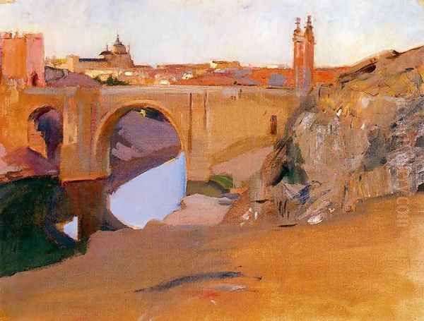 View of the Tajo, Toledo Oil Painting by Joaquin Sorolla Y Bastida