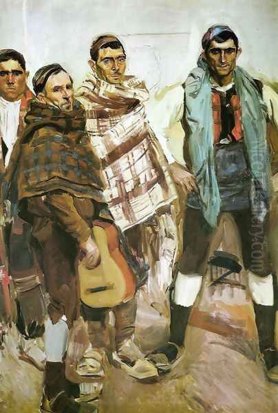 People from Aragon Oil Painting by Joaquin Sorolla Y Bastida