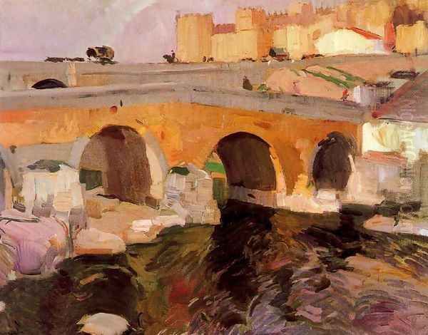 The Old Bridge in Avila Oil Painting by Joaquin Sorolla Y Bastida