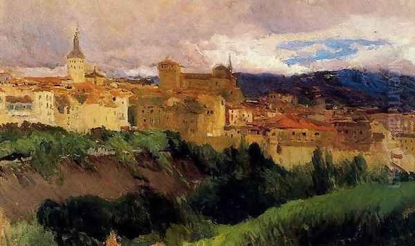 View of Segovia Oil Painting by Joaquin Sorolla Y Bastida