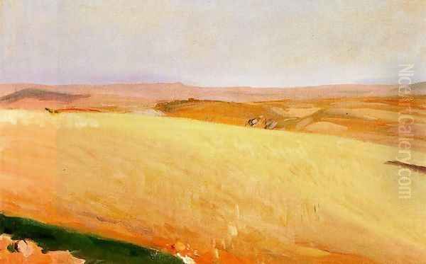 Field of wheat, Castilla Oil Painting by Joaquin Sorolla Y Bastida