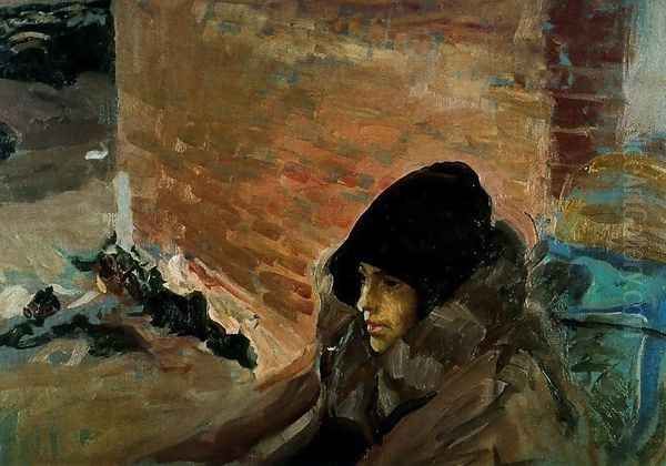 Mary Sick Oil Painting by Joaquin Sorolla Y Bastida