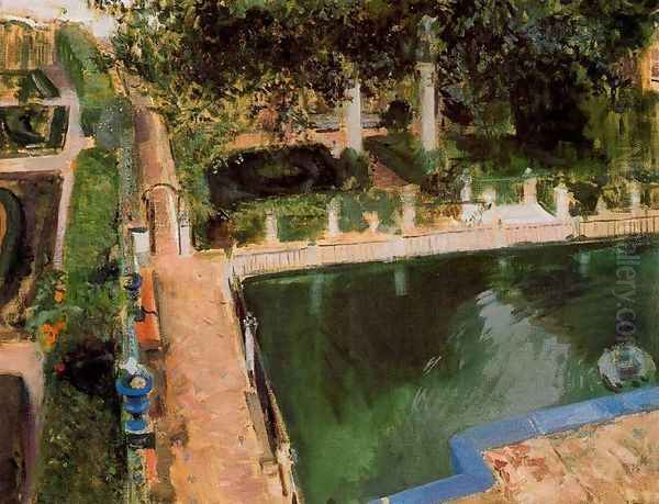 Garden of Charles V in the Alcazar in Seville Oil Painting by Joaquin Sorolla Y Bastida