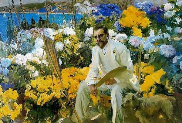 Portrait of Mr. Louis Comfort Tyffany Oil Painting by Joaquin Sorolla Y Bastida