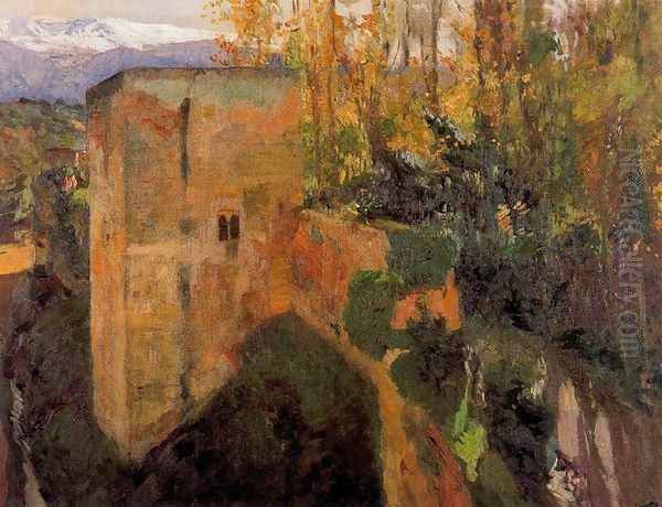 Tower of the Infantas, the Alhambra Oil Painting by Joaquin Sorolla Y Bastida