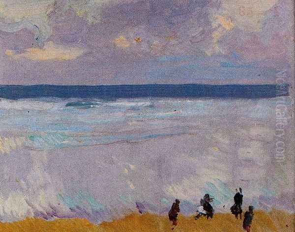 Grey sea (San Sebastian) Oil Painting by Joaquin Sorolla Y Bastida