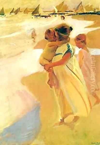 Al bano-Valencia Oil Painting by Joaquin Sorolla Y Bastida