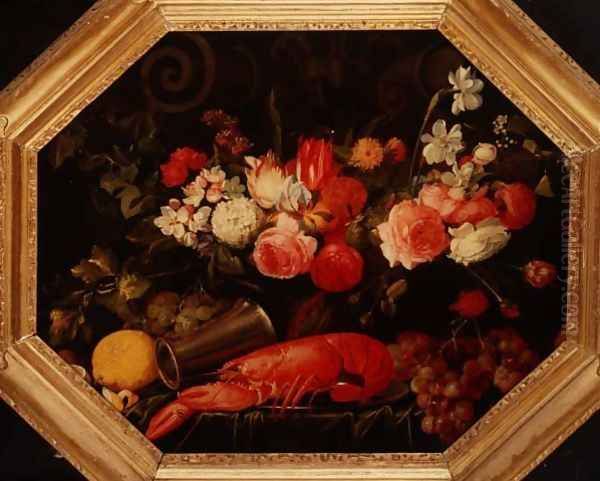 Still Life with a Lobster Oil Painting by Joris Van Son