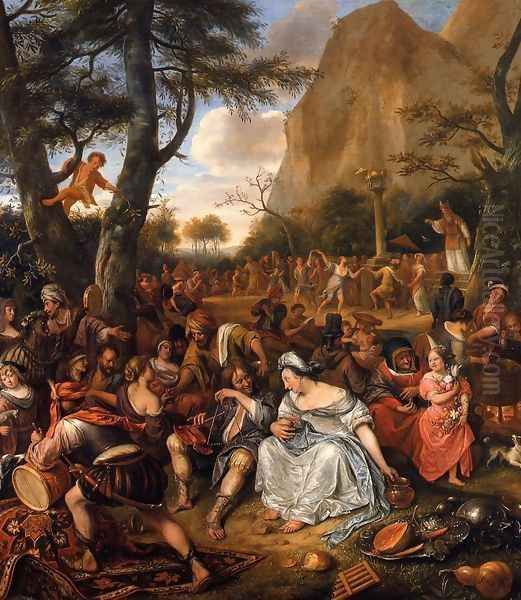 The Worship of the Golden Calf Oil Painting by Jan Steen