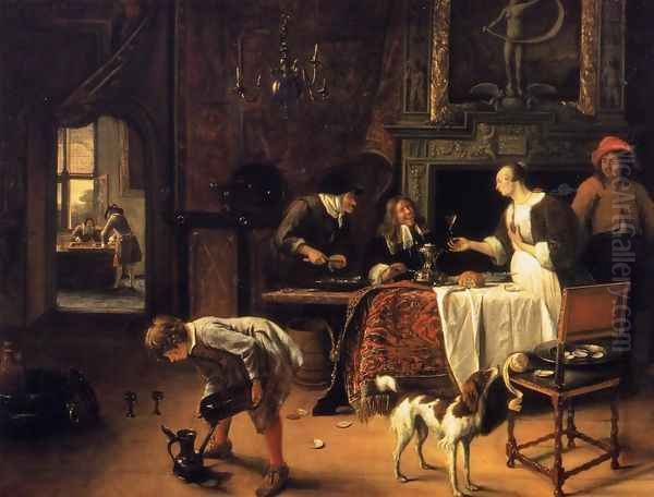 Easy Come, Easy Go 1661 Oil Painting by Jan Steen