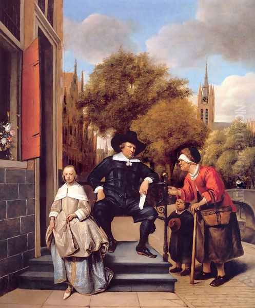 A Burgher of Delft and His Daughter Oil Painting by Jan Steen