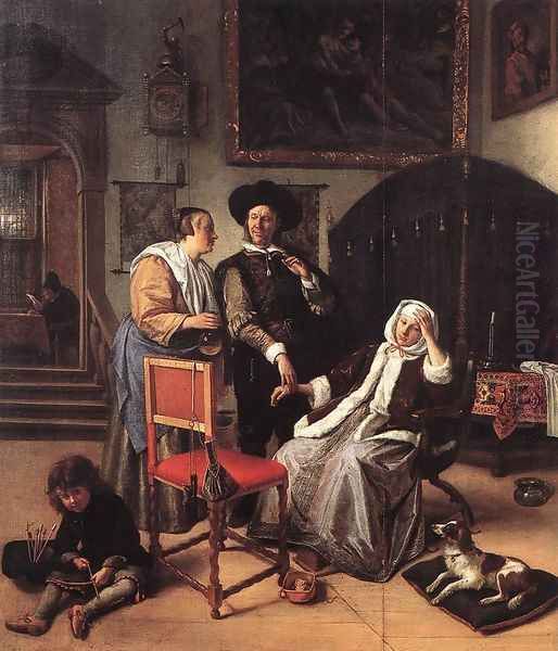 Doctor's Visit 1658-62 Oil Painting by Jan Steen