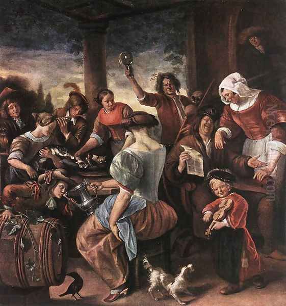 A Merry Party c. 1660 Oil Painting by Jan Steen