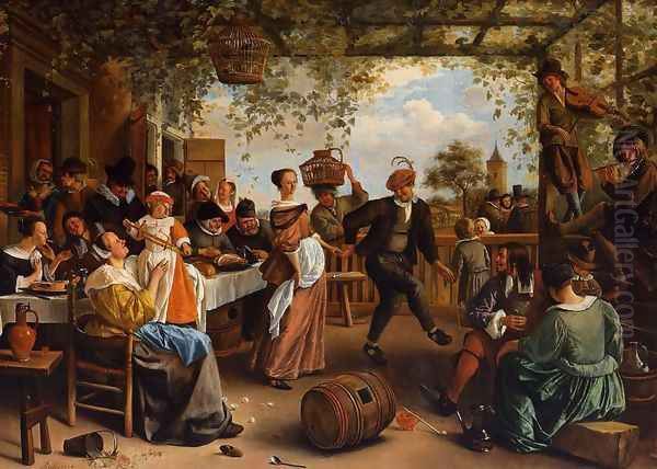 The Dancing Couple Oil Painting by Jan Steen