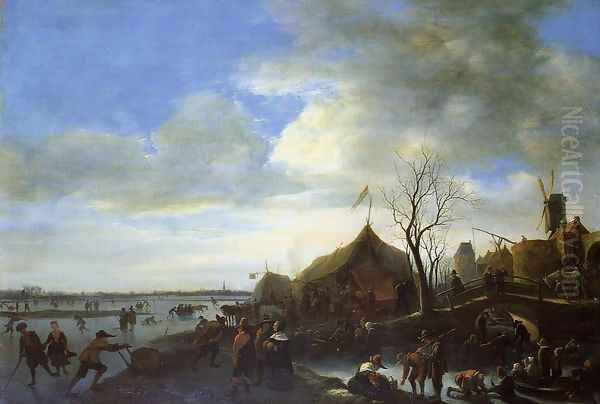 Winter Landscape Oil Painting by Jan Steen