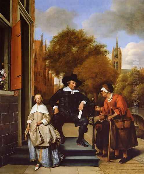 The Burgher of Delft and His Daughter Oil Painting by Jan Steen