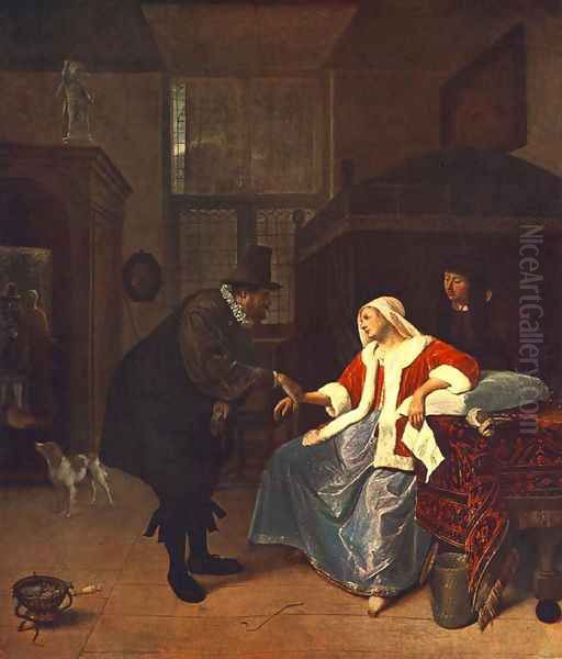 Love Sickness c. 1660 Oil Painting by Jan Steen