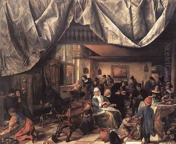 The Life of Man 1665 Oil Painting by Jan Steen