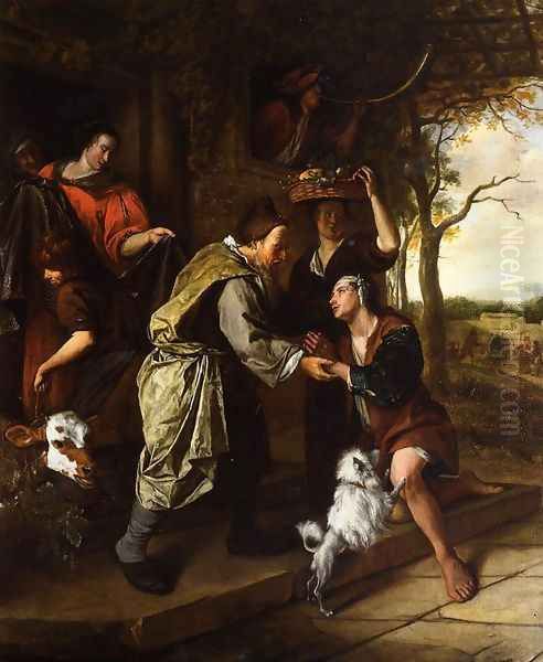 The Return of the Prodigal Son Oil Painting by Jan Steen