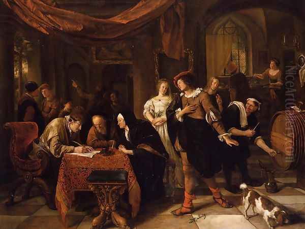 The Wedding of Tobias and Sarah Oil Painting by Jan Steen