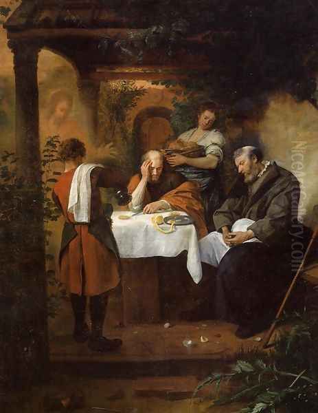 The Supper at Emmaus Oil Painting by Jan Steen