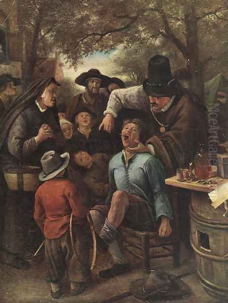 The Quackdoctor Oil Painting by Jan Steen