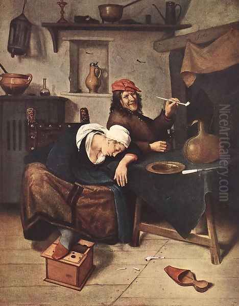 The Drinker c. 1660 Oil Painting by Jan Steen