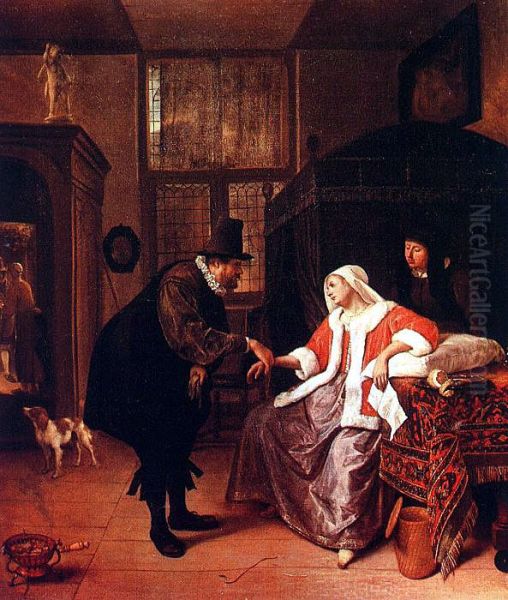 Love Sickness Oil Painting by Jan Steen