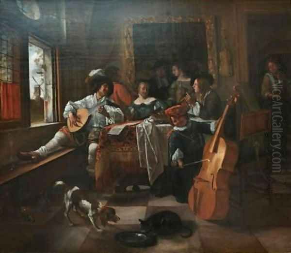 The Family Concert Oil Painting by Jan Steen