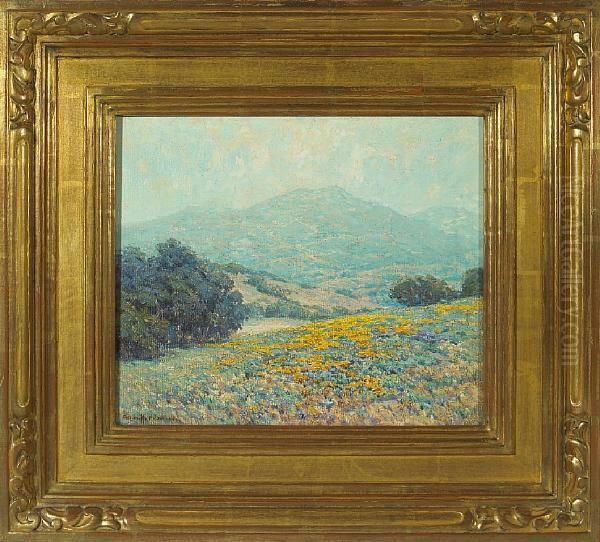 Poppy Landscape Oil Painting by Granville Redmond