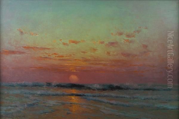 Sunset Beyond The Waves Oil Painting by Granville Redmond