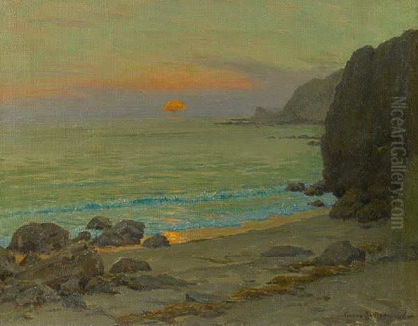 Catalina Sunrise, Lover's Cove Oil Painting by Granville Redmond