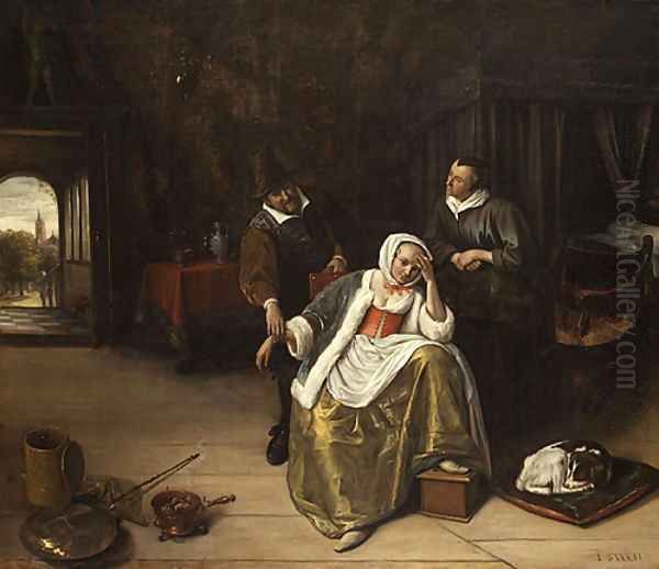 The Lovesick Maiden ca 1660 Oil Painting by Jan Steen