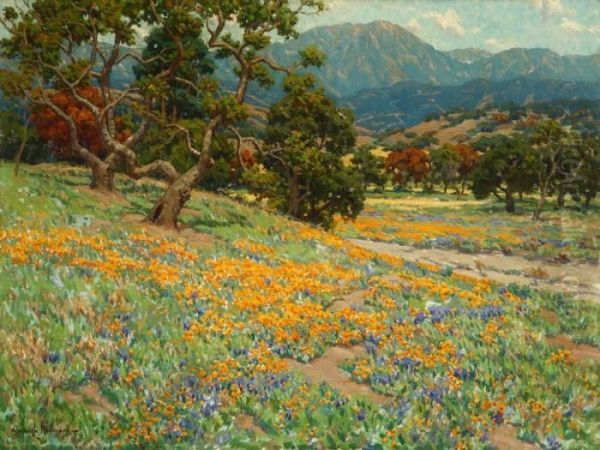 California Landscape With Oaks Oil Painting by Granville Redmond