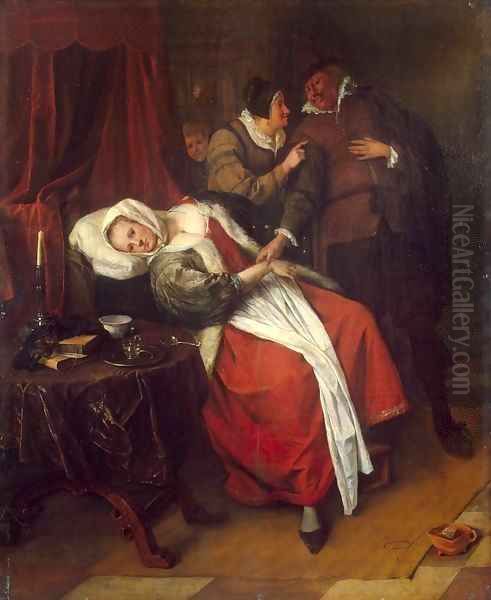 The Doctor's Visit 2 Oil Painting by Jan Steen