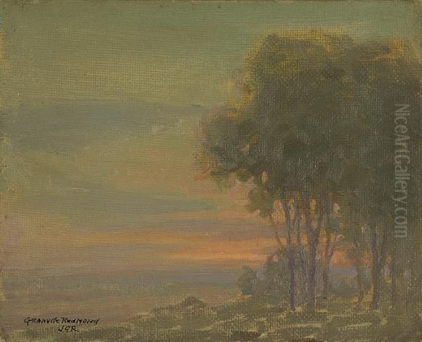 Coastal Trees On A Misty Evening Oil Painting by Granville Redmond