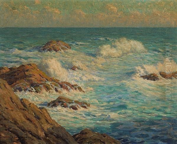 Coastal Scene Oil Painting by Granville Redmond