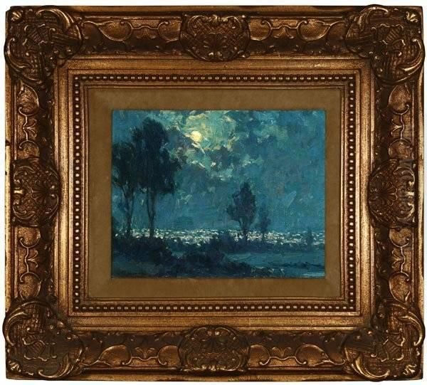 Monterey Moonlight Oil Painting by Granville Redmond