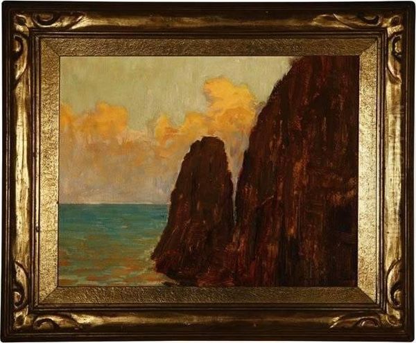 Catalina Cliffs Oil Painting by Granville Redmond