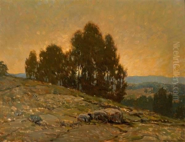 Eucalyptus At Eventide Oil Painting by Granville Redmond