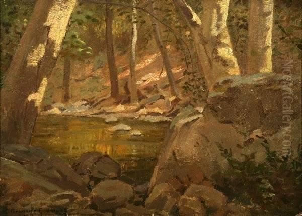 At The Spring Oil Painting by Granville Redmond