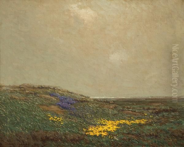 Wildflowers By The California Coast Oil Painting by Granville Redmond