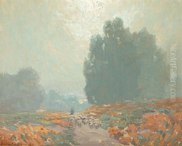 A Hazy Morning Oil Painting by Granville Redmond