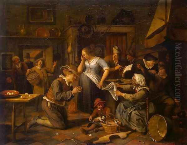 Marriage Contract Oil Painting by Jan Steen