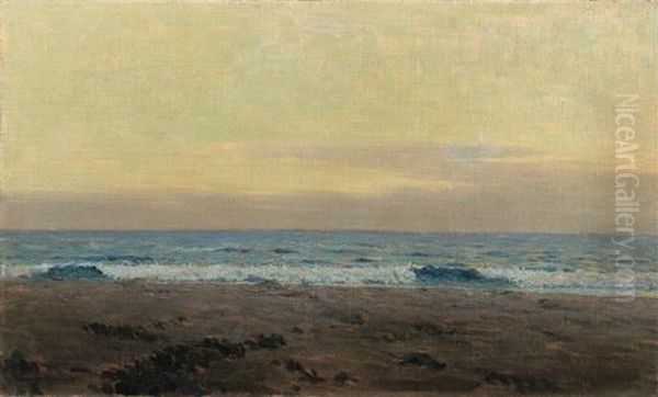 Evening Surf (long Beach) Oil Painting by Granville Redmond