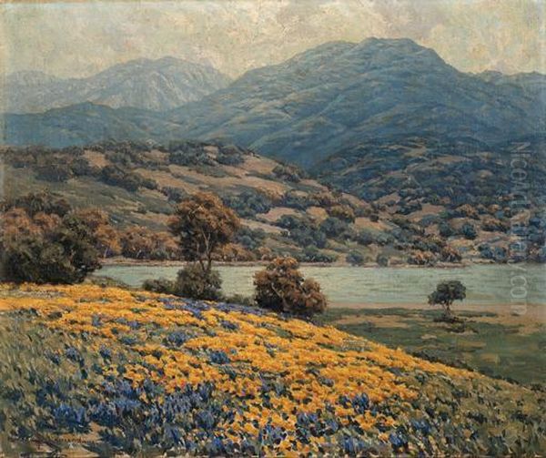 California Wild Flowers Oil Painting by Granville Redmond