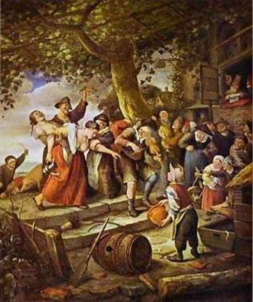 The Drunken Woman Oil Painting by Jan Steen