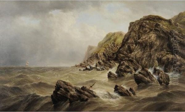 A Perilous Coast Oil Painting by Henry Redmore