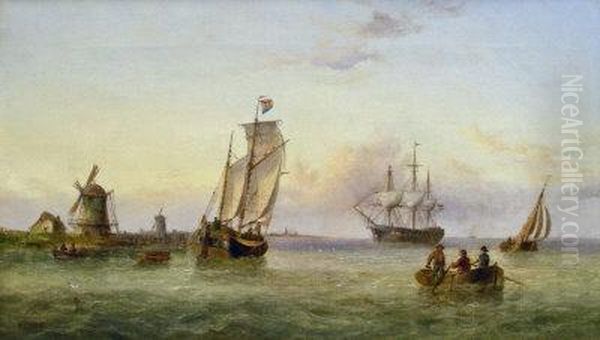 Shipping On The Humber Oil Painting by Henry Redmore