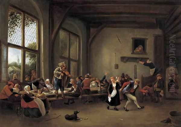 Country Wedding Oil Painting by Jan Steen